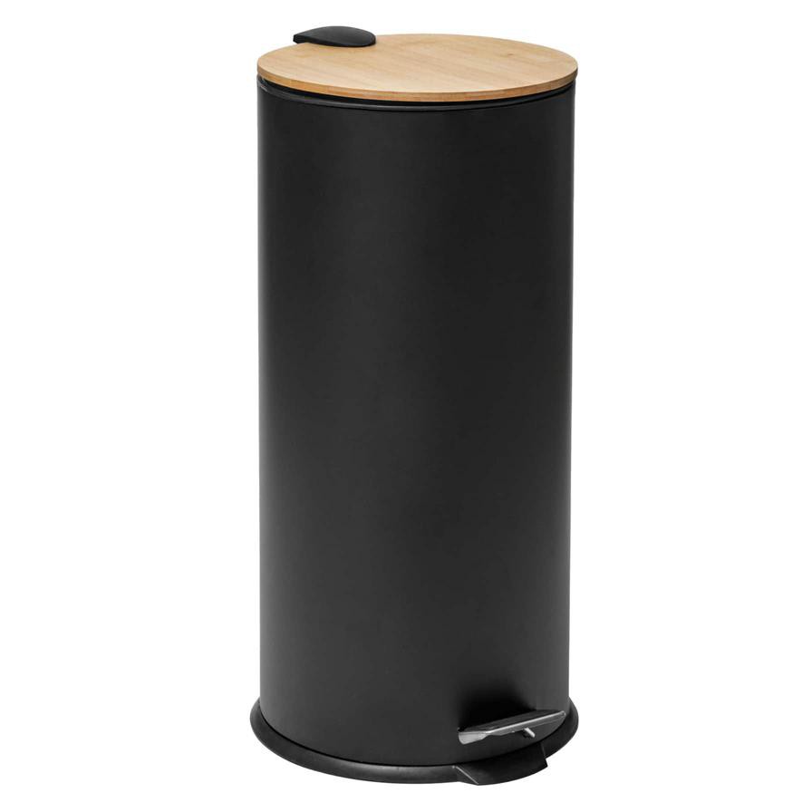 5five Metal Dustbin W/ Bamboo Lid (30 L)