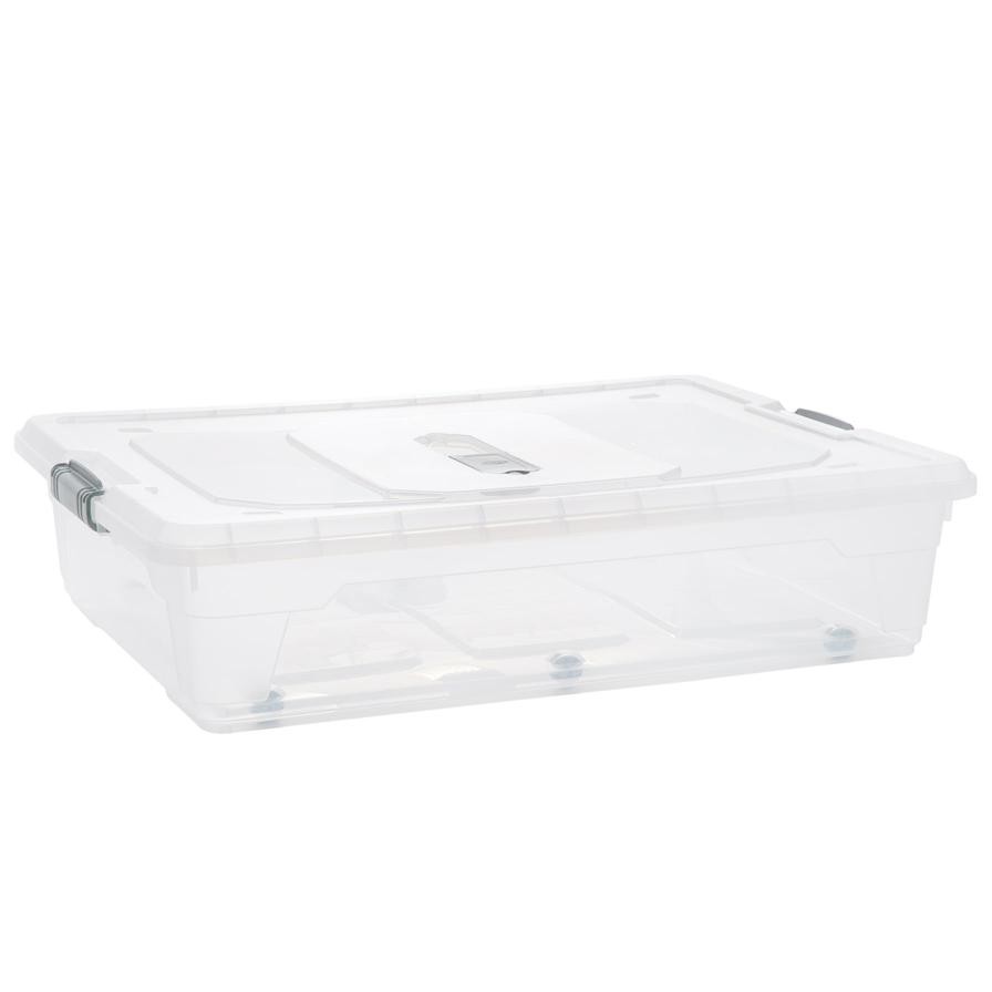 Hobby Life Transparent Flat Plastic Storage Box (55 L, 60 x 80 x 19 cm)