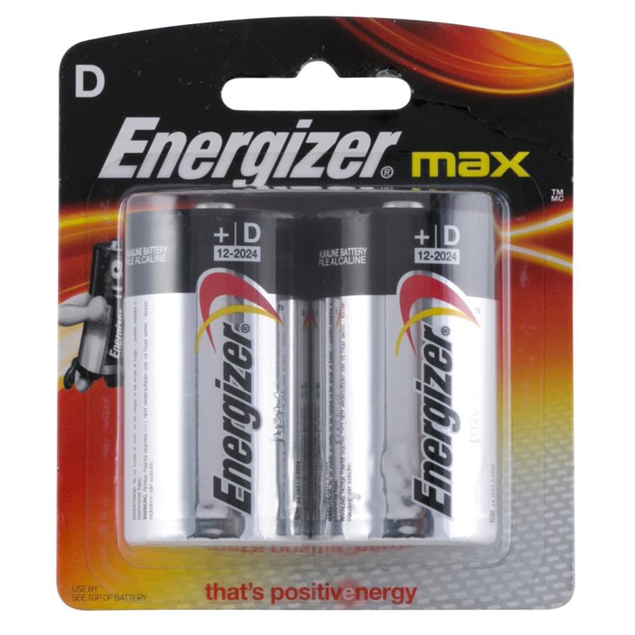 Energizer MAX D Alkaline Battery (Pack of 2, 1.5V)