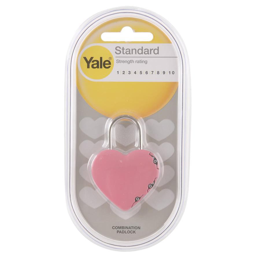 Yale Heart Combination Luggage Padlock (4 cm)