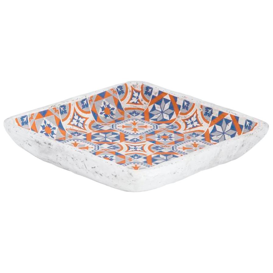 Fallen Fruits Portuguese Tiled Bird Bath (26.6 x 26.6 x 5.7 cm)