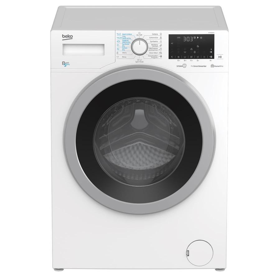 Beko Freestanding Washer Dryer, HTV8636XS (8 kg Wash, 5 kg Dry, 1200 rpm)