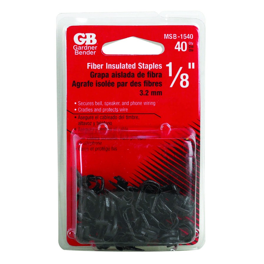 Gardner Bender Zinc Plated Steel Insulated Bell Wire Staple Pack (3.2 mm, 40 Pc.)