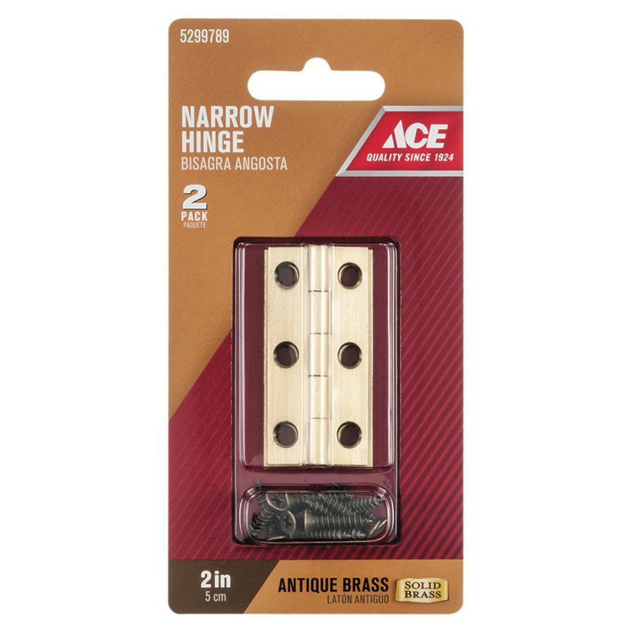 Ace Brass Narrow Hinge (5 cm, 2 Pc.)