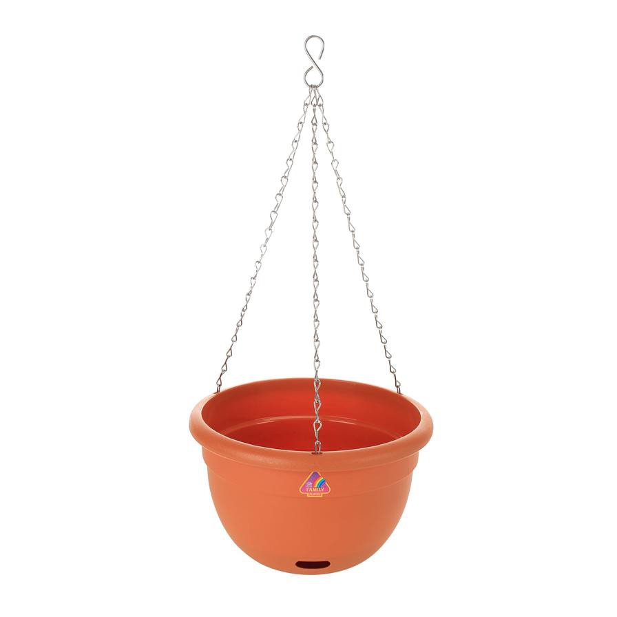 Plastic Greene Hanging Planter W/Tray (26.2 x 26.2 x 16.5 cm)