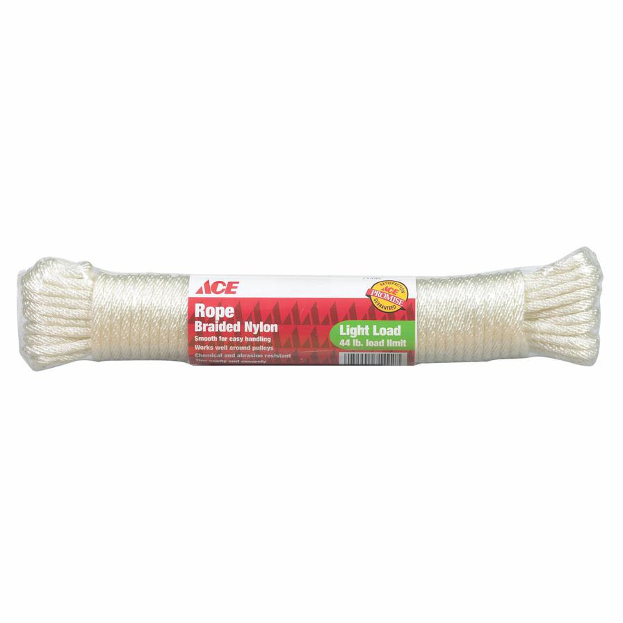 Ace Nylon Solid Braided Rope (15.24 m, Sold Per Piece)