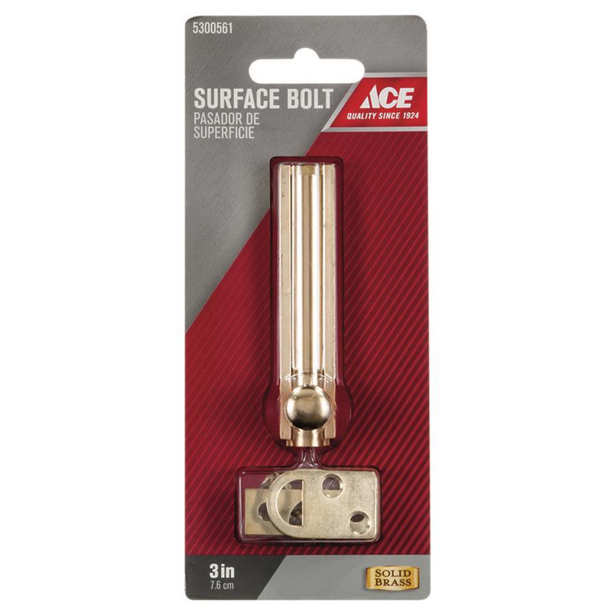 Ace Bright Brass Brass Surface Bolt (7.62 cm)