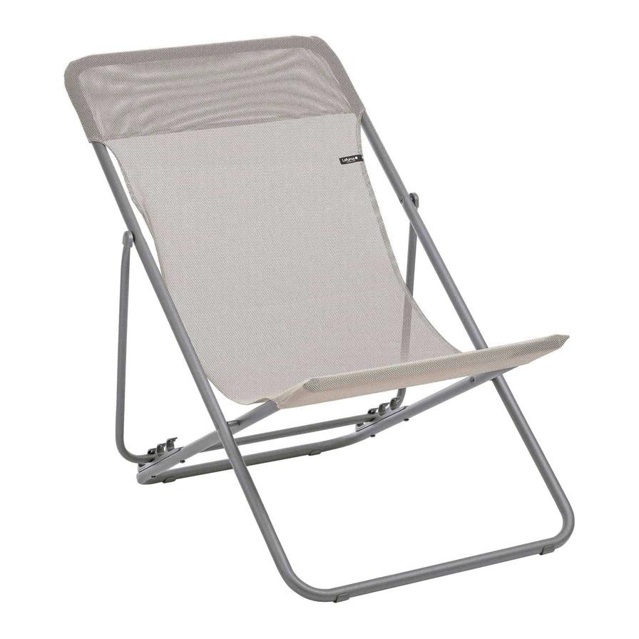 Maxi Transat Steel Deck Chair Lafuma Mobilier (94 x 62 x 83 cm, Titane & Siegle)