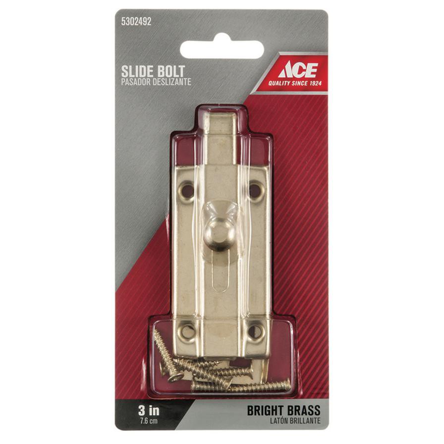 Ace Brass Slide Bolt (7.6 cm)