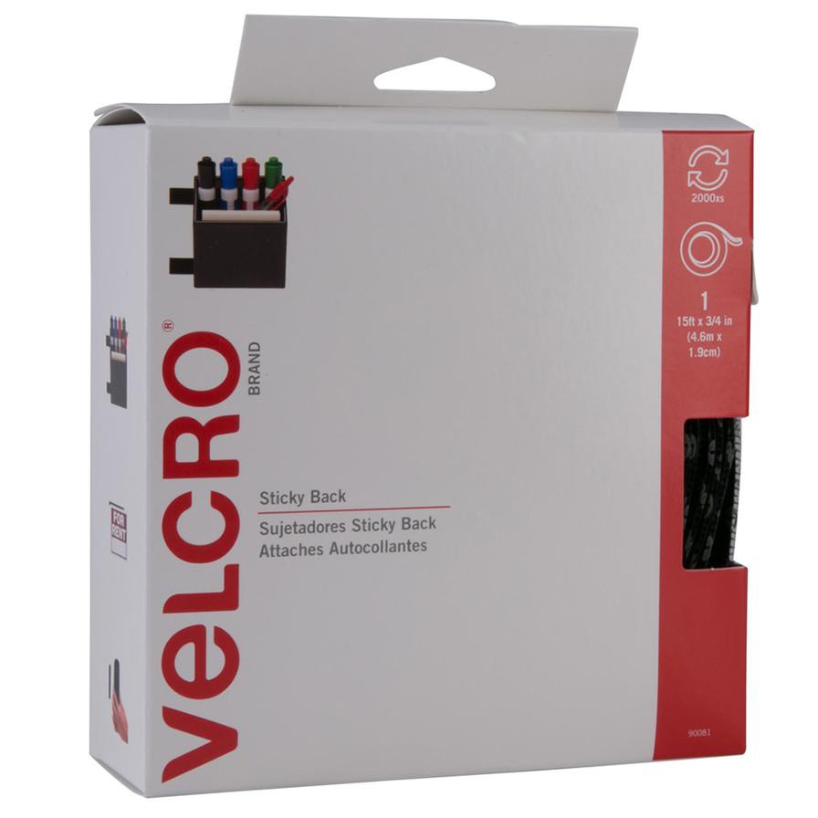 VELCRO Sticky Back Roll (1.9 x 450 cm , Black)