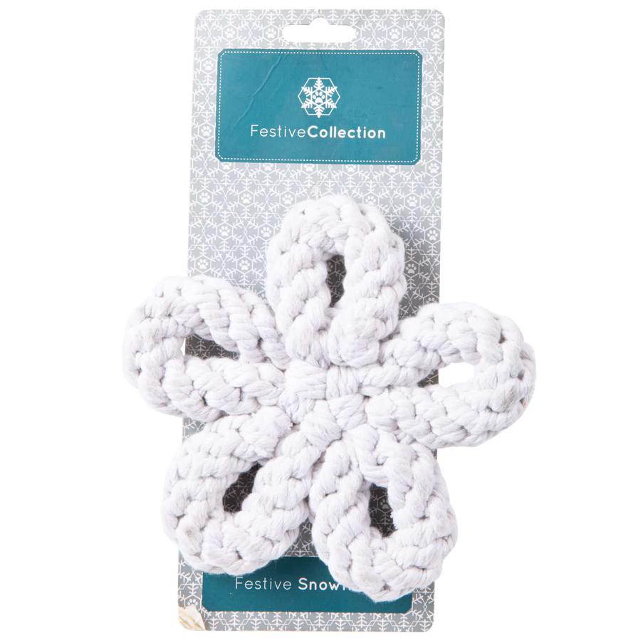 Pet Brands FC1604 Christmas Snowflake Rope Toy (White)