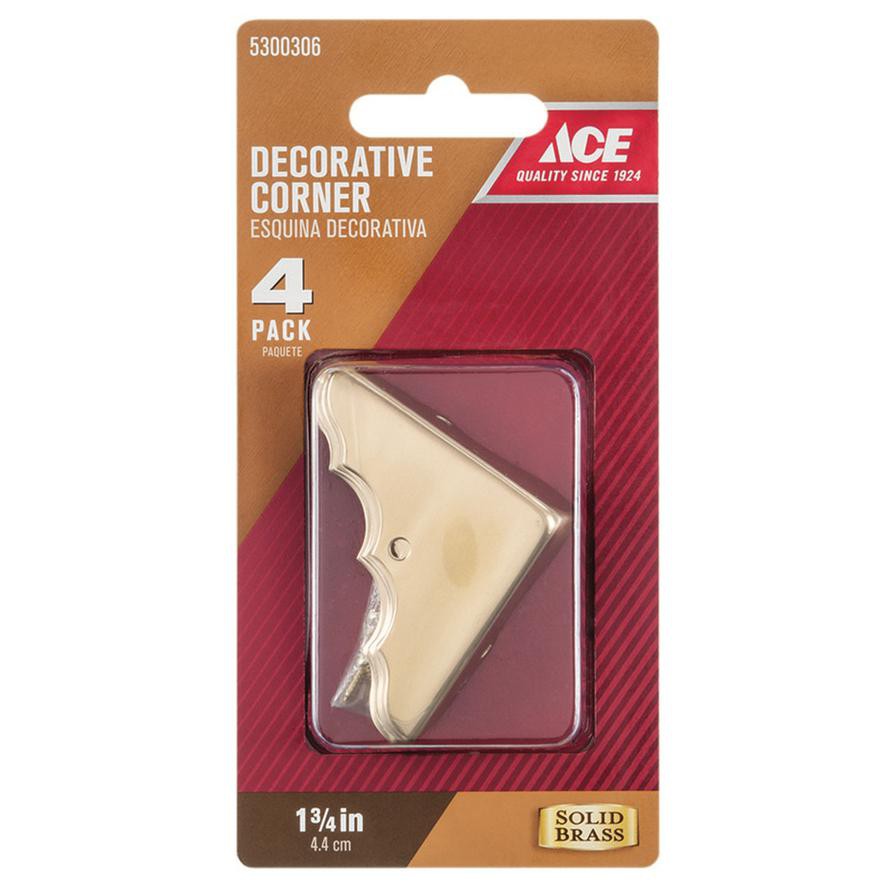 Ace Brass Decorative Corners (4.4 cm, 4 Pc.)