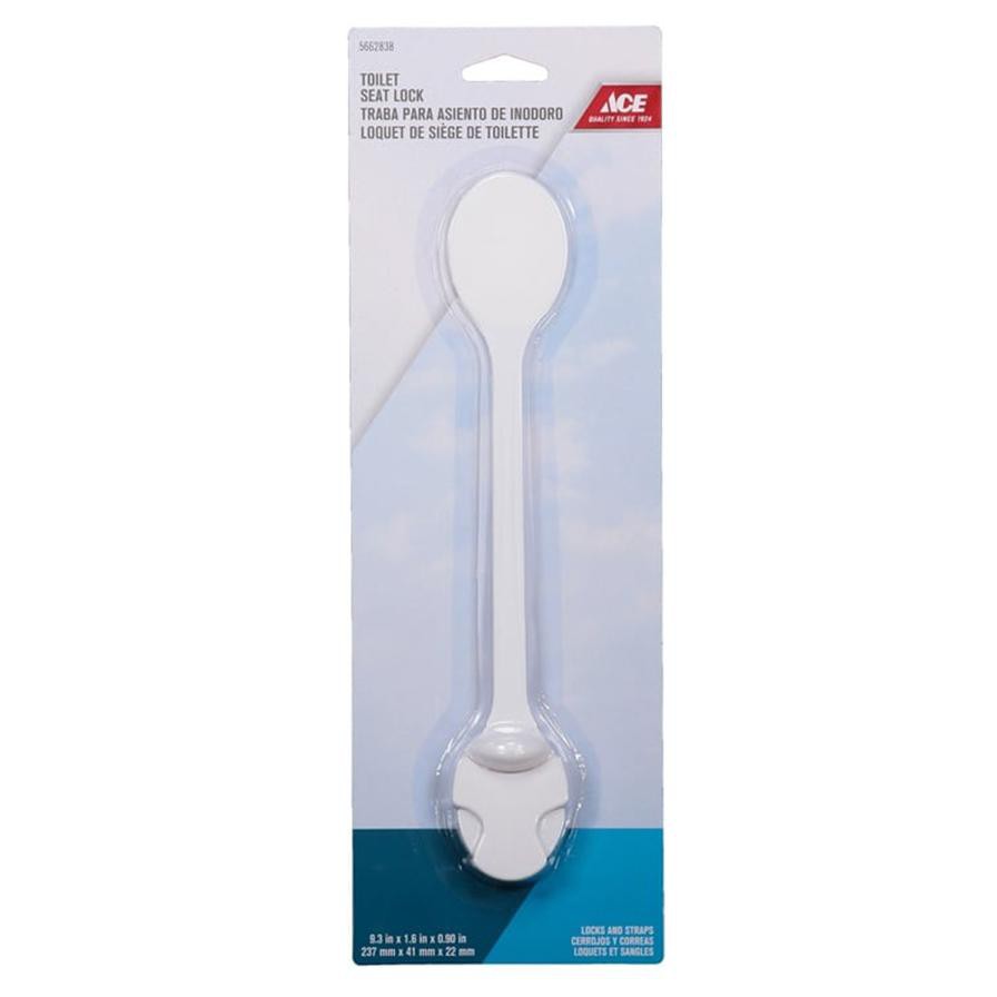 Ace Toilet Seat Lock (23.7 x 4.1 x 2.2 cm, White)