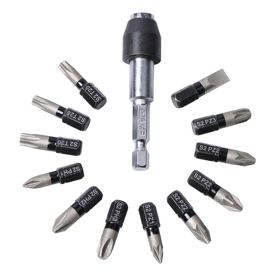 Erbauer Heavy Duty Mixed Diamond Screwdriver Bit Pack (13 Pc.)