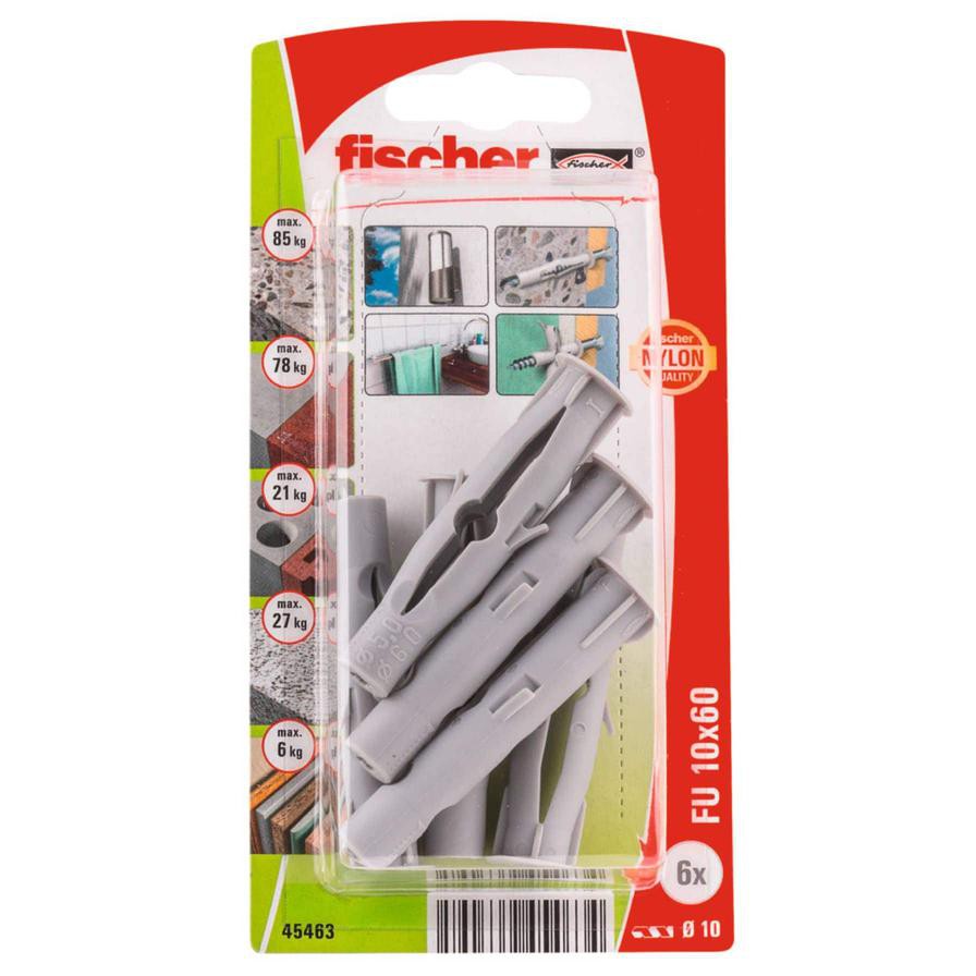 Fischer Universal Plug FU 10 x 60 Pack (6 Pc.)