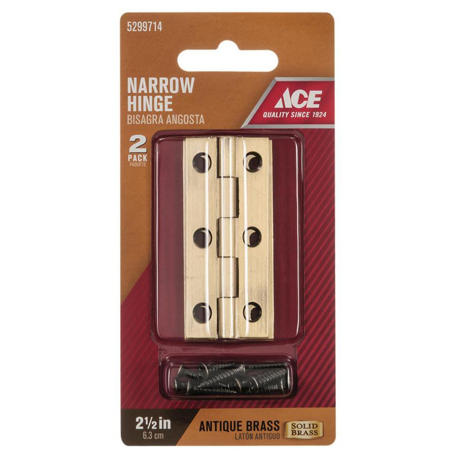 Ace Brass Narrow Hinge (6.3 cm, 2 Pc.)