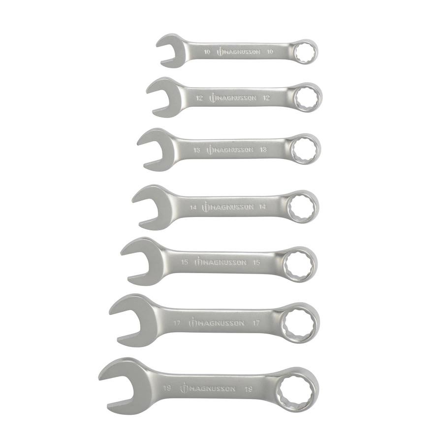 Magnusson Chrome Vanadium Steel Combination Spanner Set, MT147 (7 Pc.)