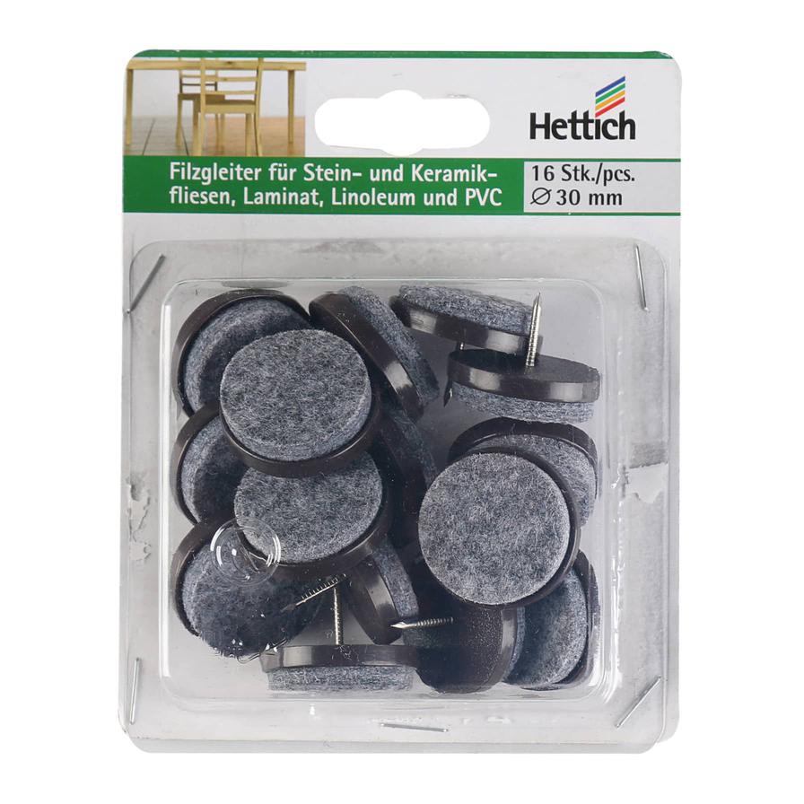 Hettich Felt Glides Pin Pack (3 cm, 16 Pc.)