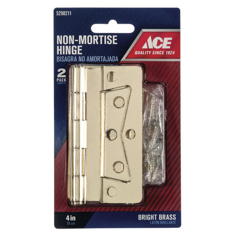 Ace Brass Non-Mortise Hinge (10 cm, 2 Pc.)