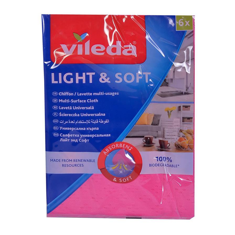 Vileda Soft & Light Cloth (34 x 45 cm, 6 Pc.)