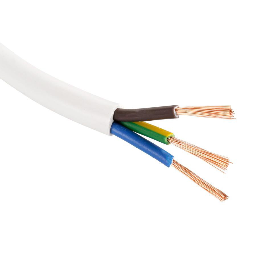 Oshtraco 3-Core Flexible Copper Cable Roll (1.5 mm x 1 m, Sold Per Meter)