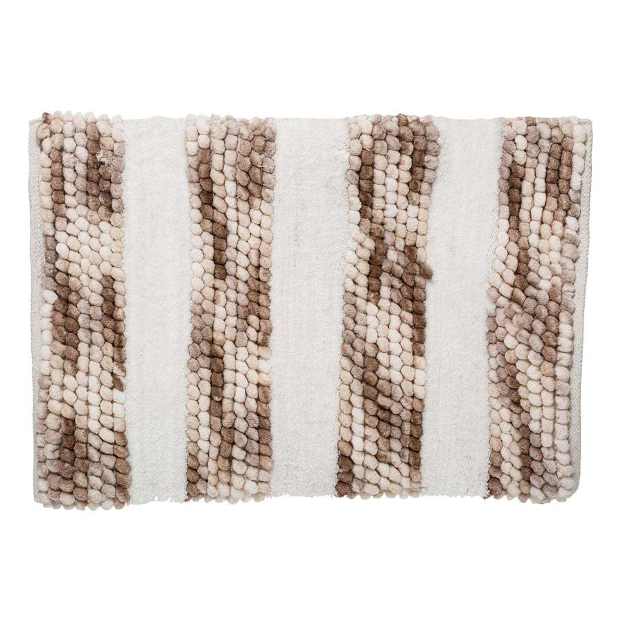 5five Polyester Striped Thick Bath Mat (50 x 75 cm)