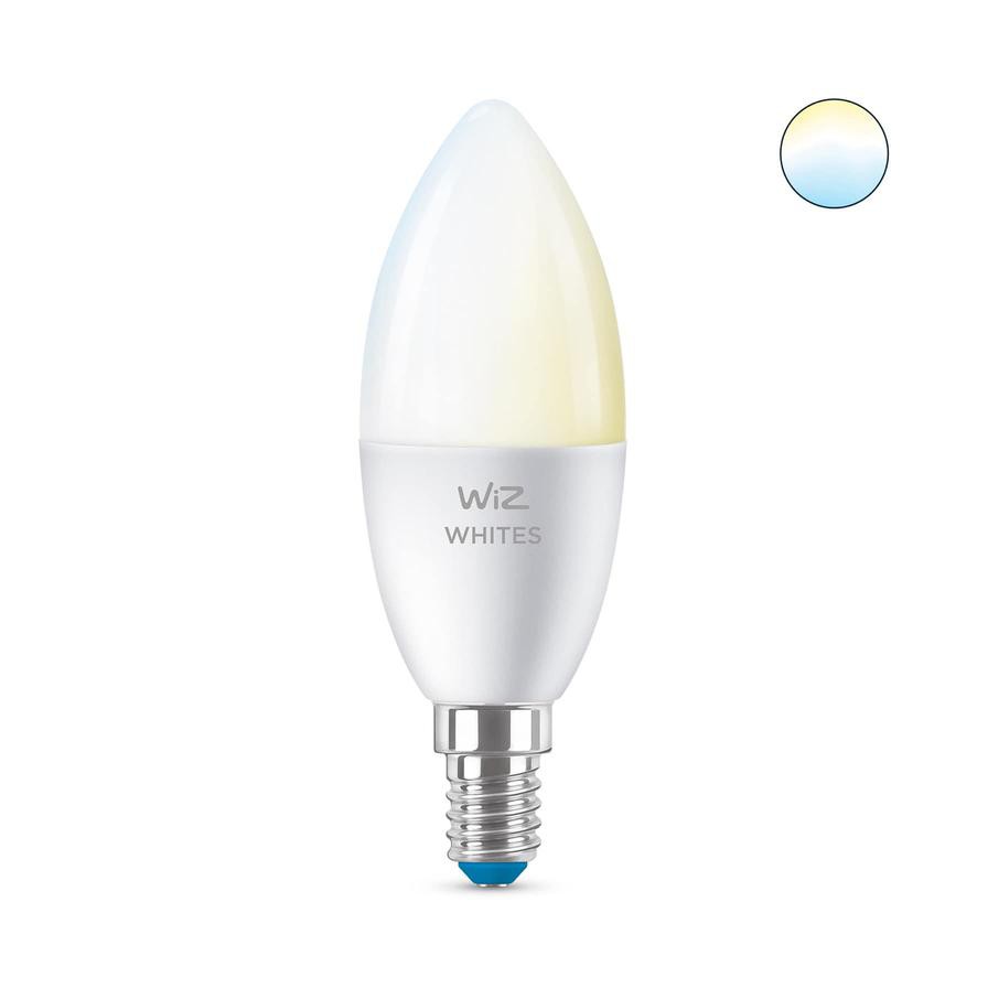 WiZ Whites E 14 Candle LED Bulb, C37 (4.9 W, Tunable White)