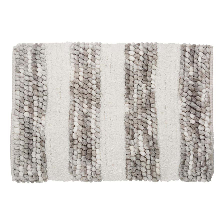 5five Polyester Striped Thick Bath Mat (50 x 75 cm)