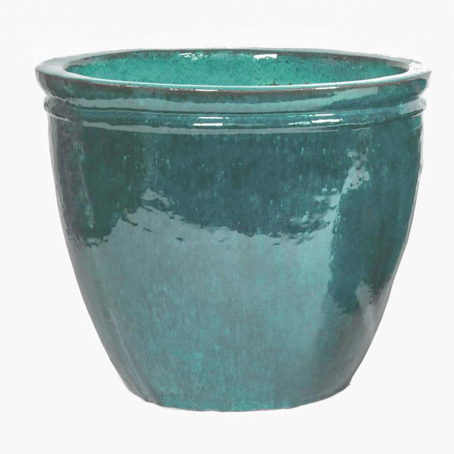 Glazed Terracotta Ypsilon Celadon Plant Pot Generic (28 x 28 x 23 cm, Small)