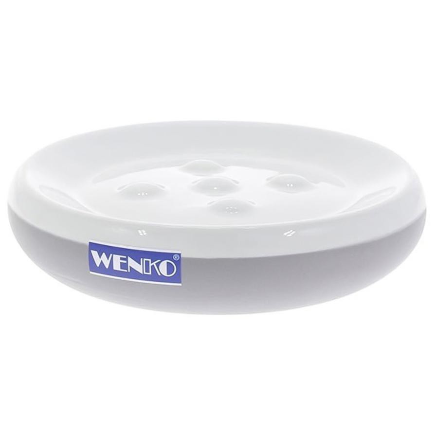 Wenko Malta Soap Dish (11.5 cm, Gray & White)