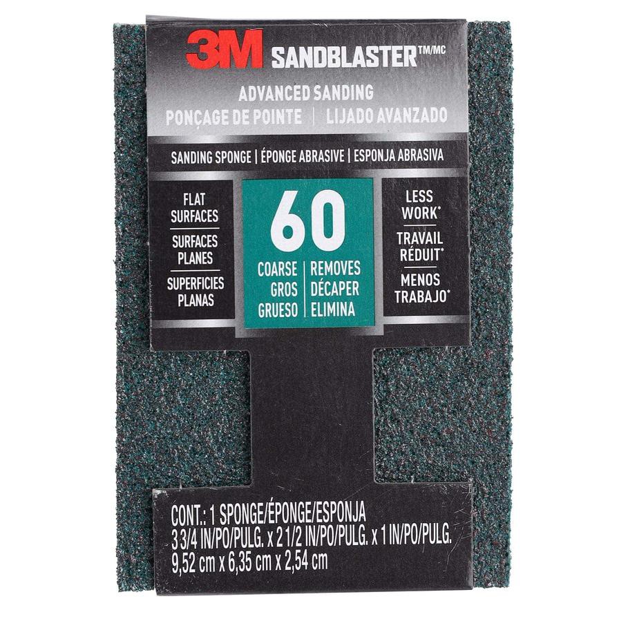 3M SandBlaster Sanding Sponge, 60 Coarse Grit (9.5 x 6.3 x 2.5 cm)