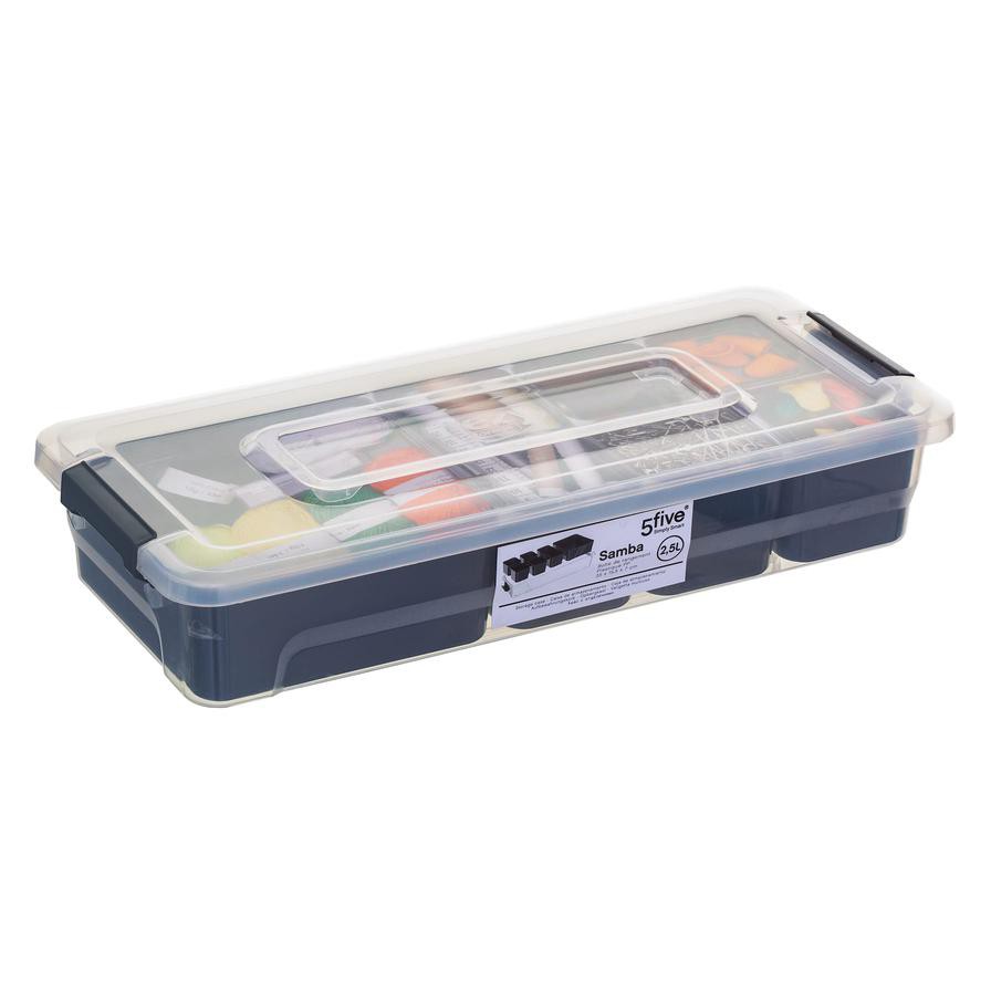 5five Samba Polypropylene Compartment Storage Box (2.5 L)