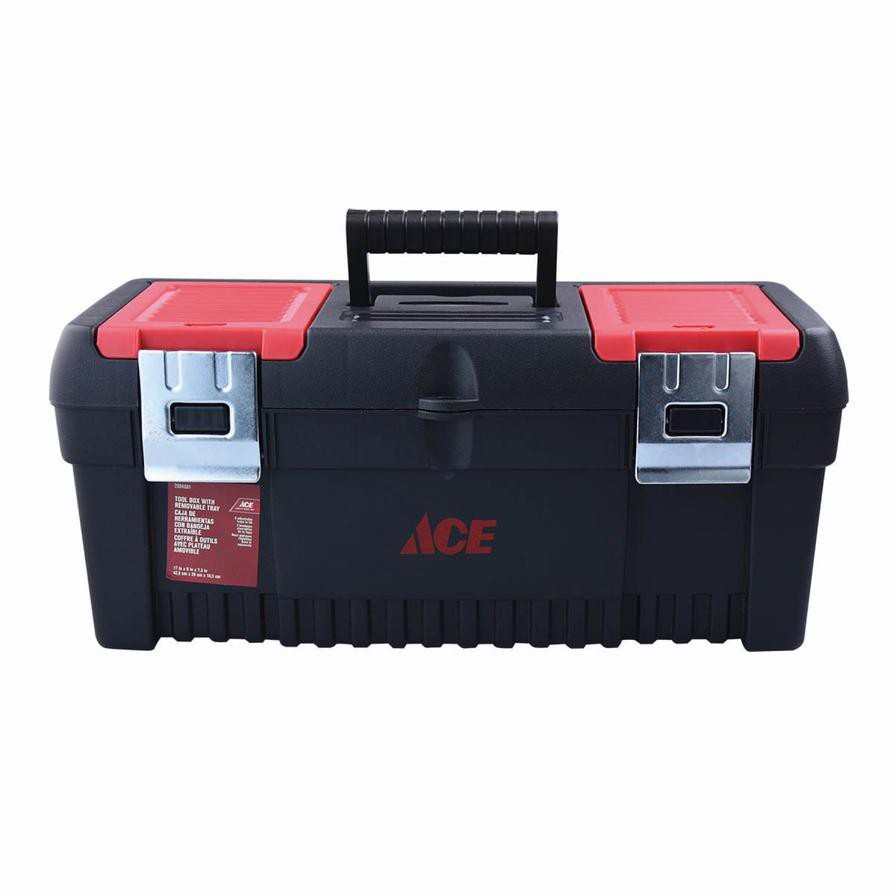 Ace Plastic Tool Box W/Removable Parts Tray (42.5 cm)