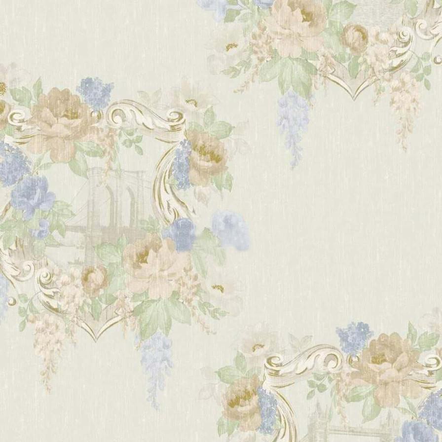 Holden Décor Fusion Vinyl Floral Circle Wallpaper, 98182