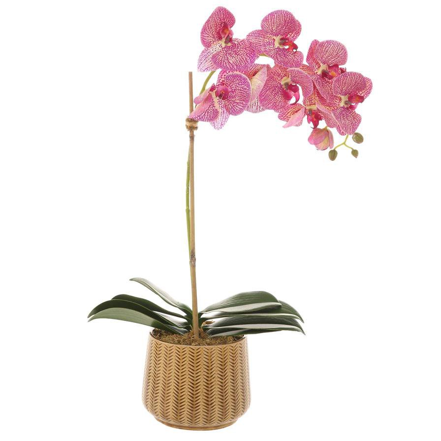 Artificial Orchid Plant (60 cm, Light Purple)