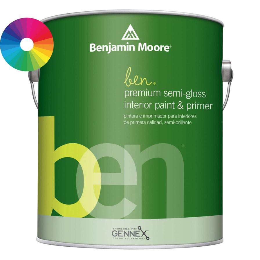 Benjamin Moore Ben Semi-Gloss Interior Latex Paint & Primer (3.7 L, Base 2)