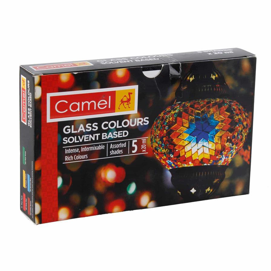 Camel Glass Colors Solvent Base Pack (20 ml, 5 Pc.)