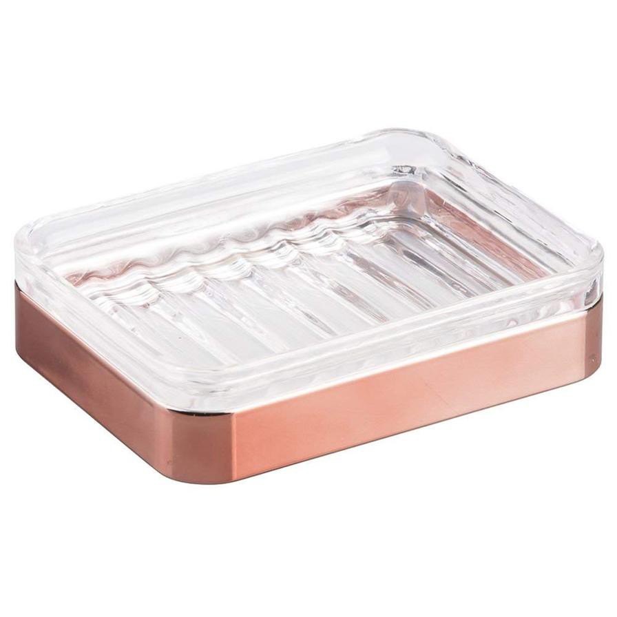 InterDesign Casilla Soap Dish (12 x 9 cm, Rose Gold)