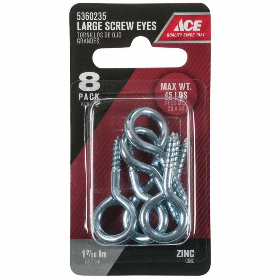 Ace Steel Eye Screws (3.7 cm, 8 Pc.)