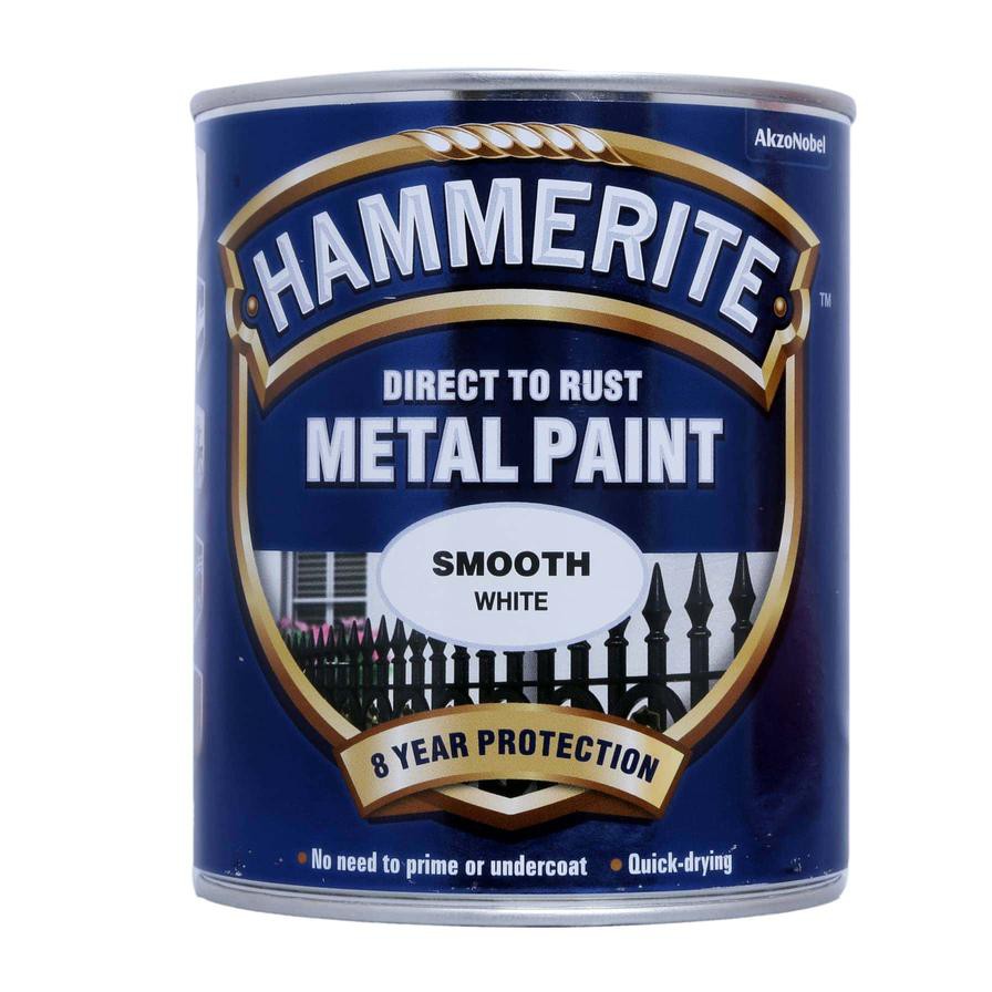 Hammerite Metal Paint (750 ml, Smooth White)