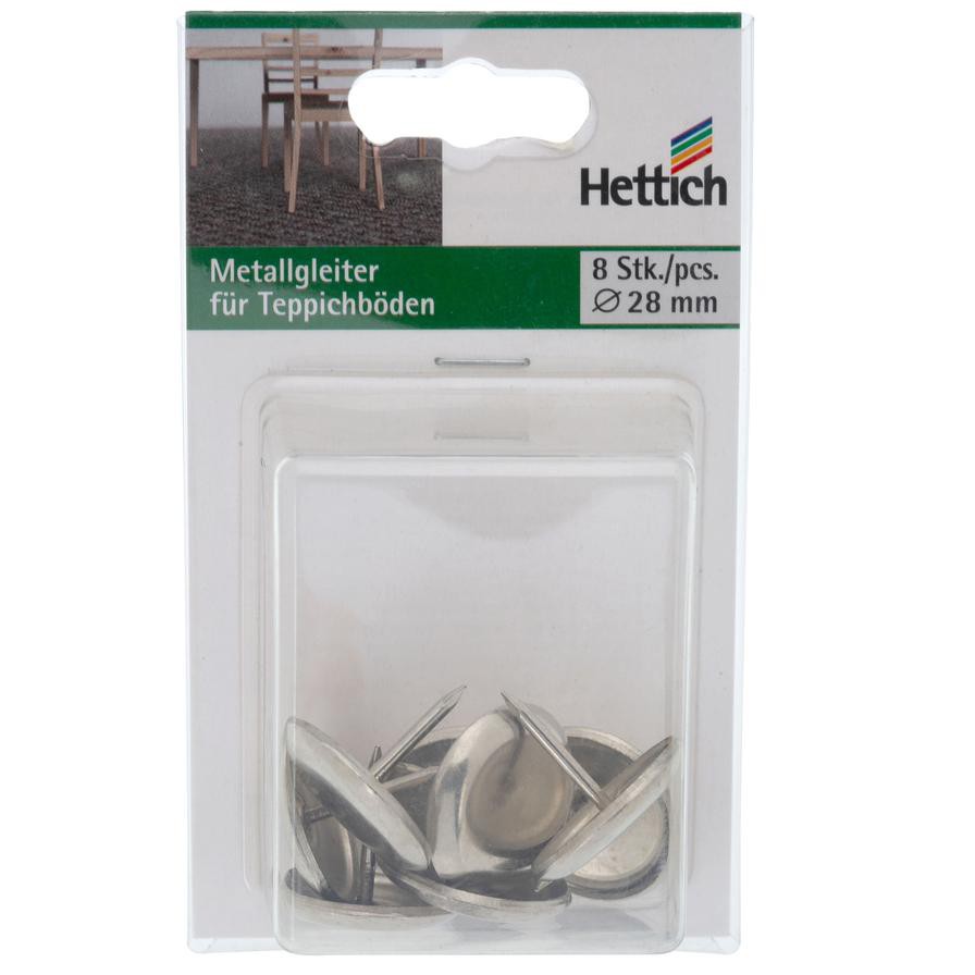 Hettich Furniture Metal Glides (28 mm, 8 pcs)