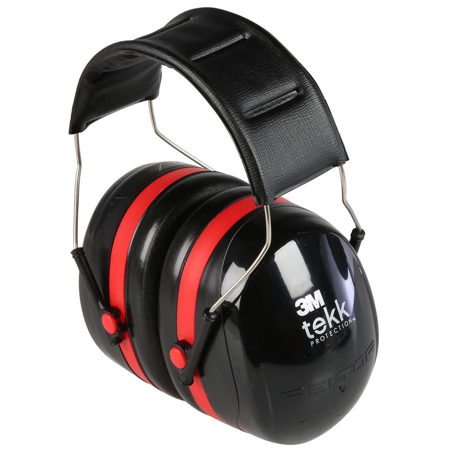 3M 90561-00000T Tekk Protection Professional Earmuff (354.4 g, Black & Red)