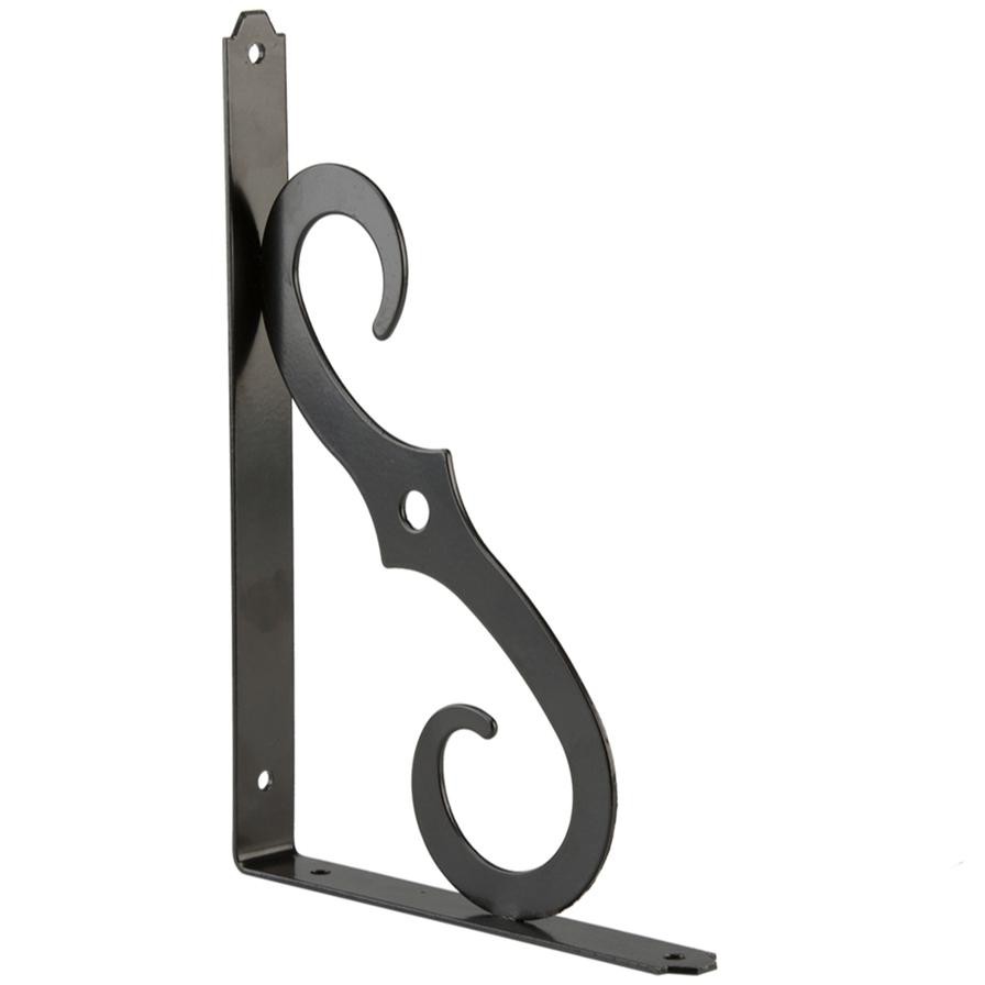 Ace Ornamental Shelf Bracket (25.4 x 17.8 cm, Black)