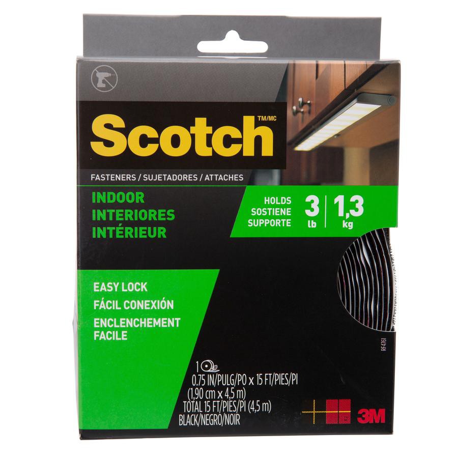 3M Scotch Indoor Fasteners (1.9 cm x 4.5 m, Black)