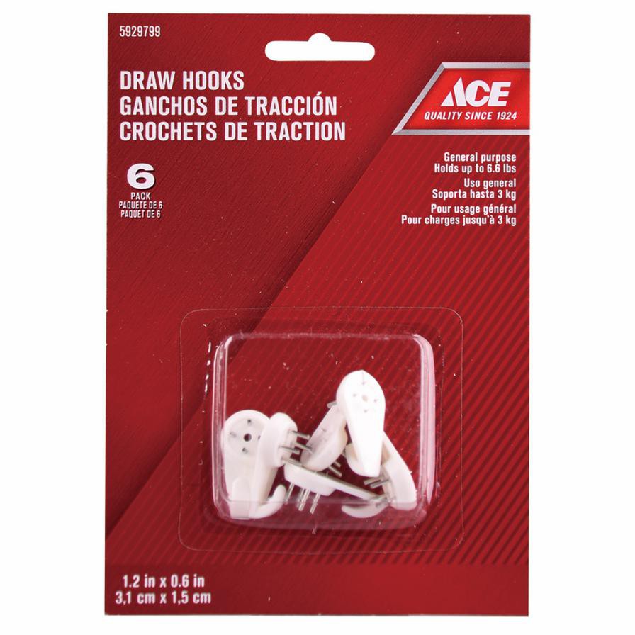 Ace Draw Hooks (3.1 x 1.5 cm, 6 pcs)