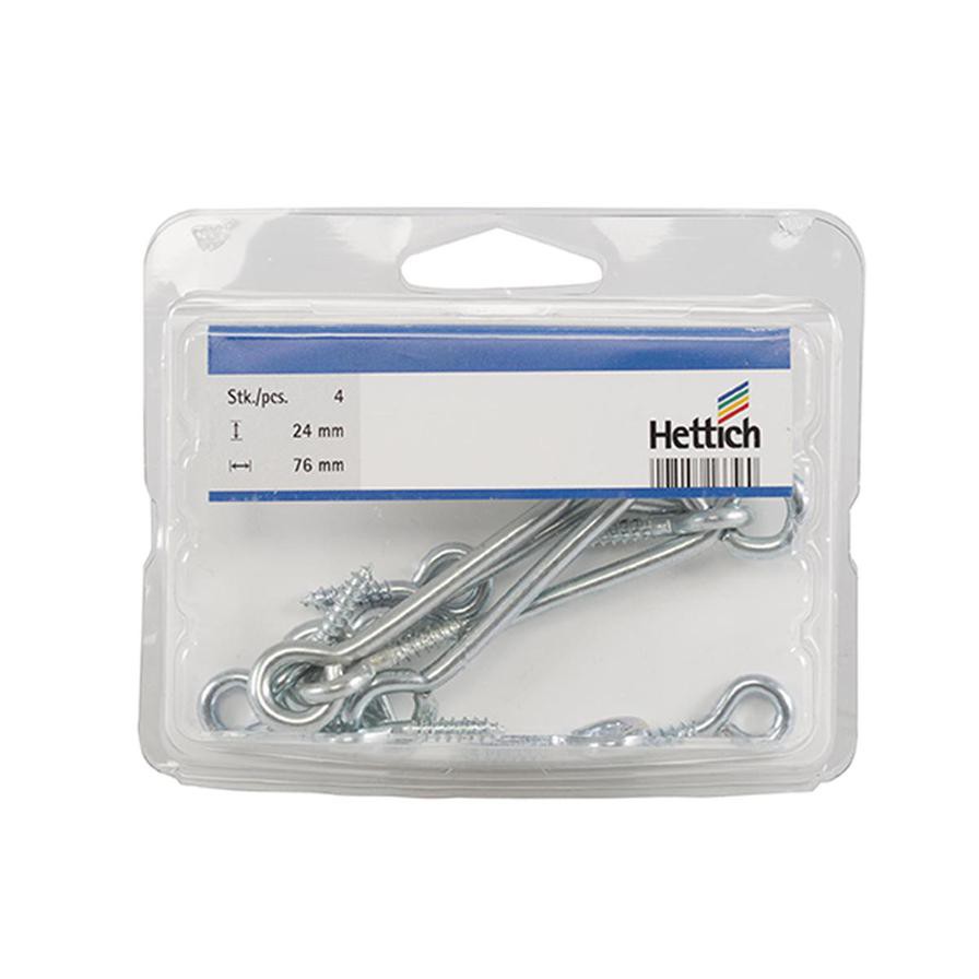 Hettich Storm Hooks (24 x 76 mm, 4 pcs)