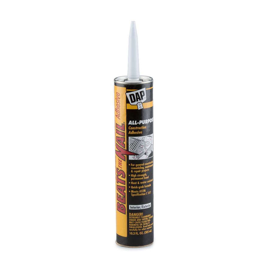 DAP Beats The Nail All-Purpose Construction Adhesive (292 g, Gray)