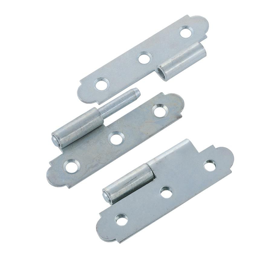 Suki Galvanized Steel Straight Left Butt Hinge Pack (8 cm, 2 Pc.)