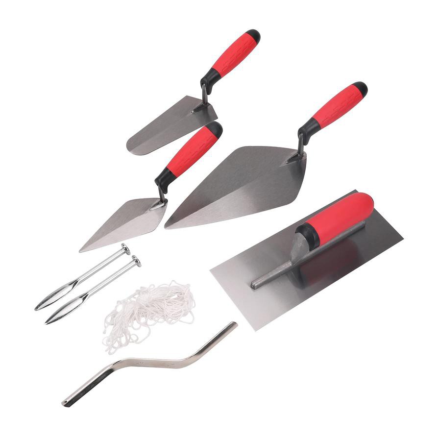 Carbon Steel Brick Trowel Set Generic (8 Pc.)