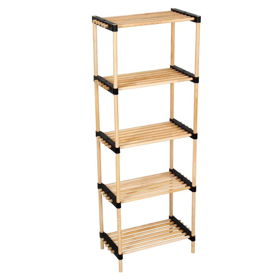 Seowood Bamboo Multi Purpose 5-Tier Modular Rack (28 x 49 x 129.5 cm)